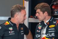 Christian Horner with Max Verstappen at the F1 Austrian Grand Prix - Practice - Source: Getty